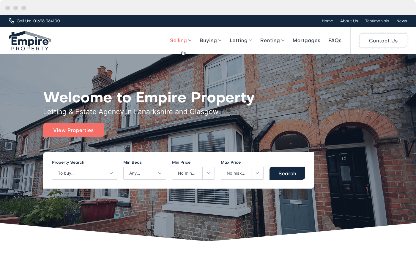 Empire Property Agent Website Design