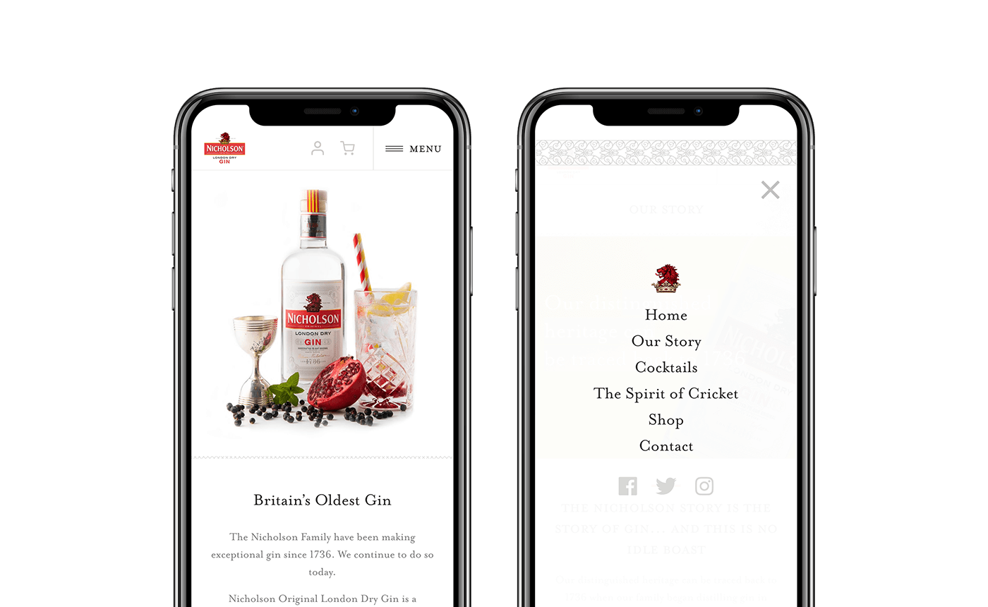 Nicholson Gin Responsive Website Design