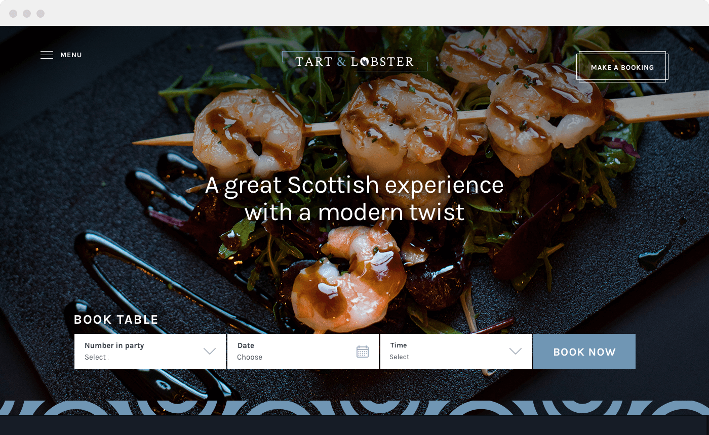 Tart & Lobster Website Design